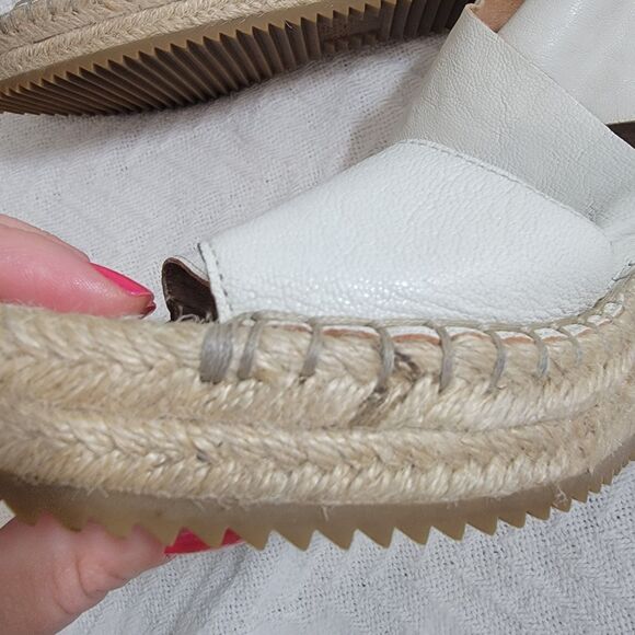 Eileen‎ Fisher Women's Willow Platform Wedge Espadrille Sandals Size 11 Ivory - Picture 12 of 16